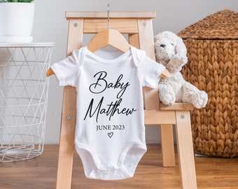 1st Birthday Gift Baby Onesie, Custom Baby Announcement Onesie, Coming Soon Onesie, Baby Shower Gift, Personalized Baby Gifts