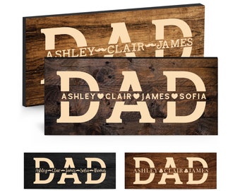 Dad Gifts from Daughter, Personalized Gift for Dad, Custom Dad Gift, Custom Dad Sign, Dad Wood Sign, Dad Wooden Sign w Kids Names