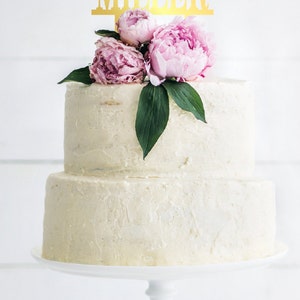 Wedding Cake Topper, Mr and Mrs Cake Topper for Wedding, Custom Cake Topper, Rustic Cake Topper, Wedding Décor, Bridal Shower imagem 7