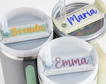 Stanley Name Plate, Personalized Stanley Tumbler Name Plates, Stanley Cup Accessories, Colorful Custom Name Tags for 40 Oz 30 Oz 20 Oz