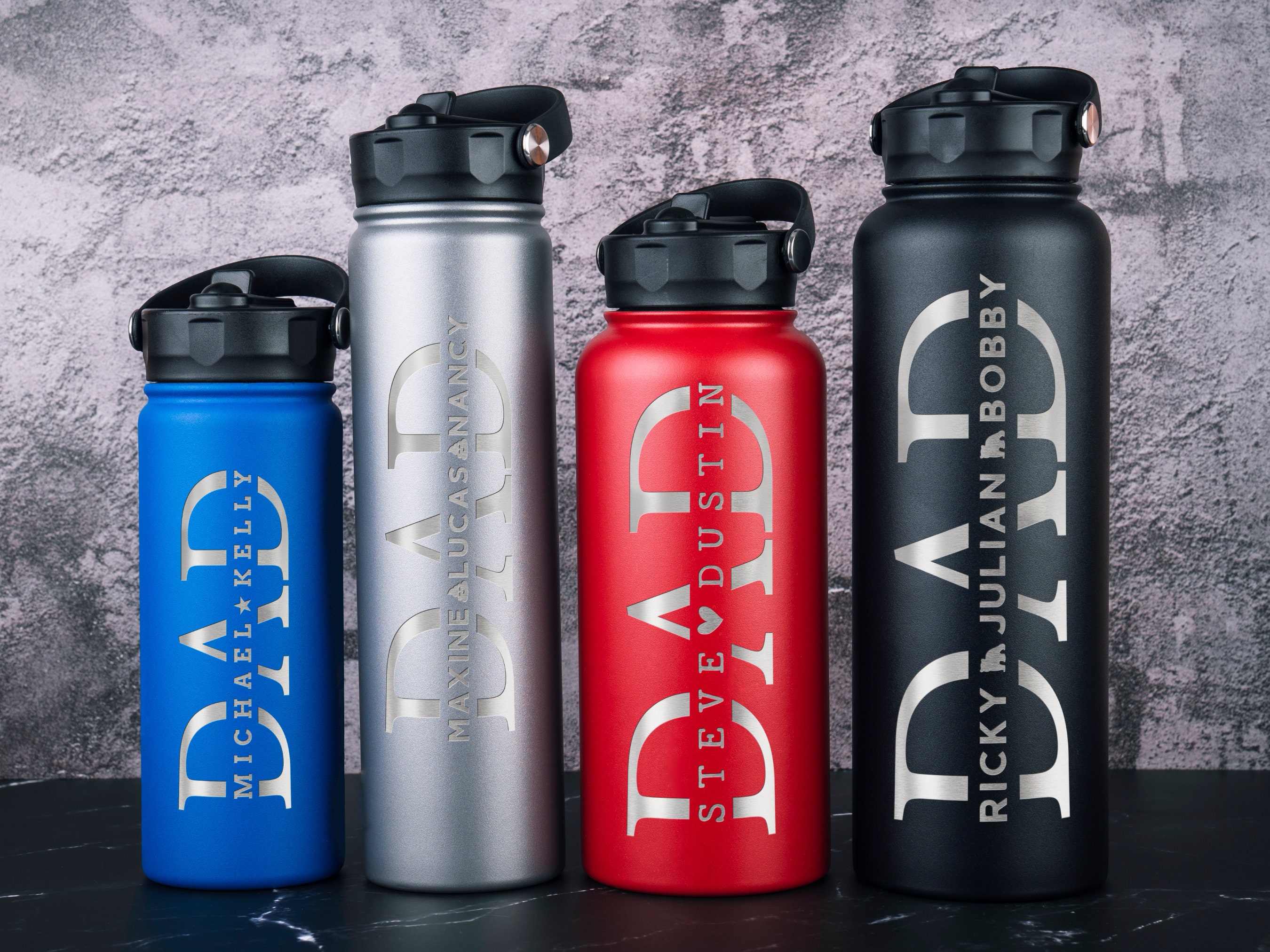 Design Custom 12 oz Kids Water Bottles Personalized with Names