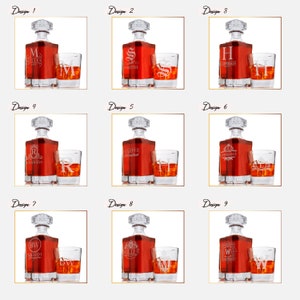 Whiskey Decanter Set Personalized Gifts for Him, Anniversary Gifts for Men, Wedding Gifts for Couples, Birthday Gift, Groomsmen Gifts image 4