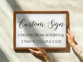 Custom Sign, Personalized Sign Wall Art Home Decor, Make Your Own Sign, Customize Sign with Your Own Text for Home Gift, Business Quote Sign
