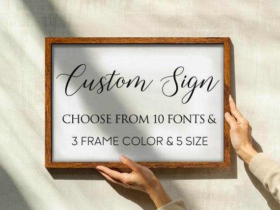 Custom Sign, Personalized Sign Wall Art Home Decor, Make Your Own Sign, Customize Sign with Your Own Text for Home Gift, Business Quote Sign