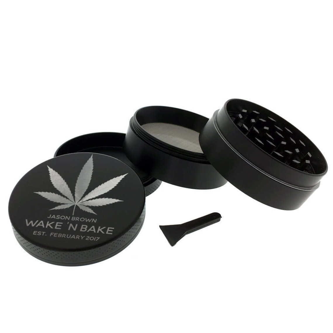Personalized Grinder Name & Est Date Premium Engraved 4 Layer Etsy