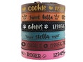 Dog Collar Personalized - Custom Leather Dog Collar w/ Dog's Name, Phone Number & Cute Icons - 6 Colors - Pet Gift