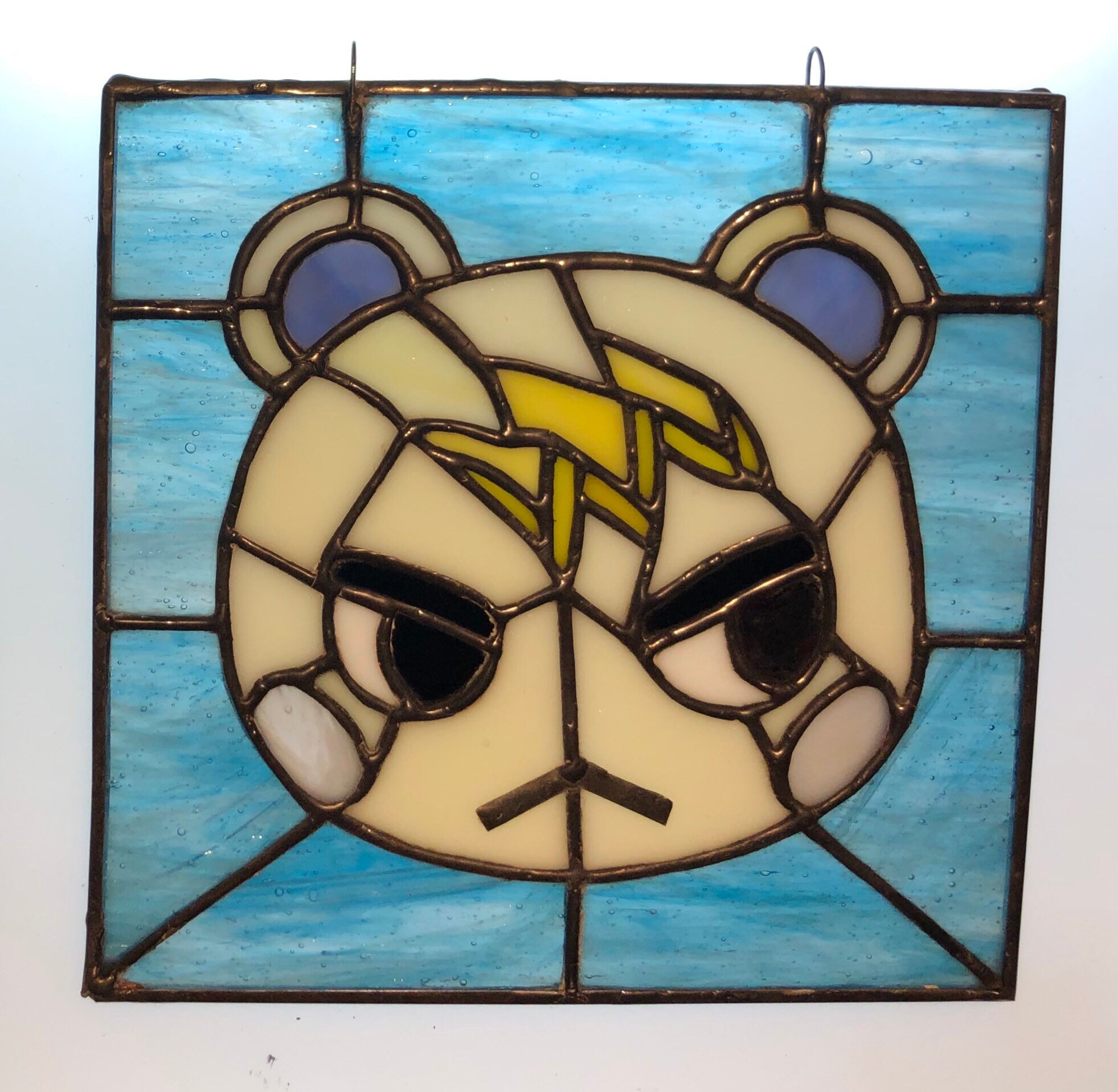 Marshall stained glass panel from animal crossing ACNH fan art Etsy.de