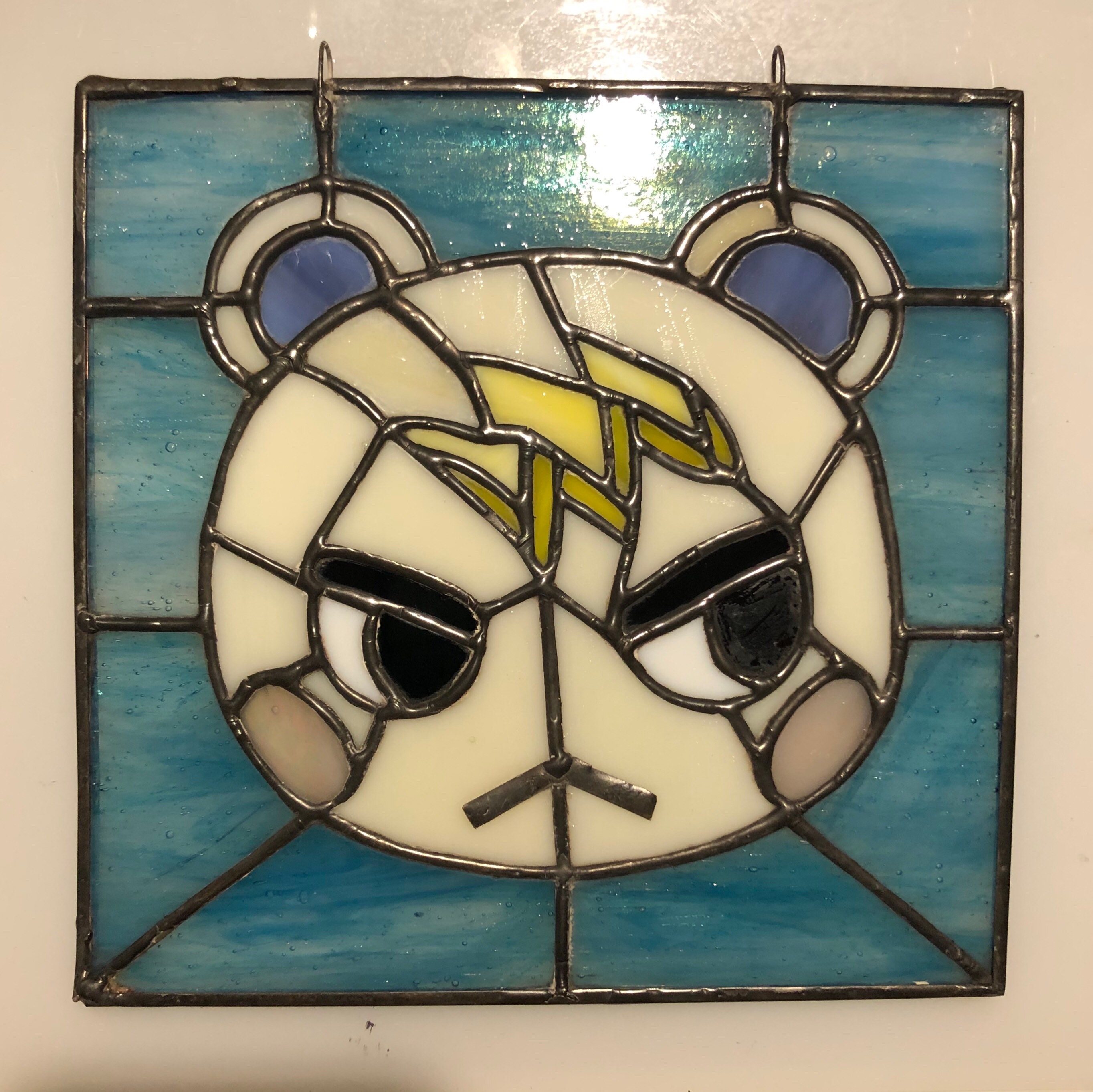 Marshall stained glass panel from animal crossing ACNH fan art Etsy.de