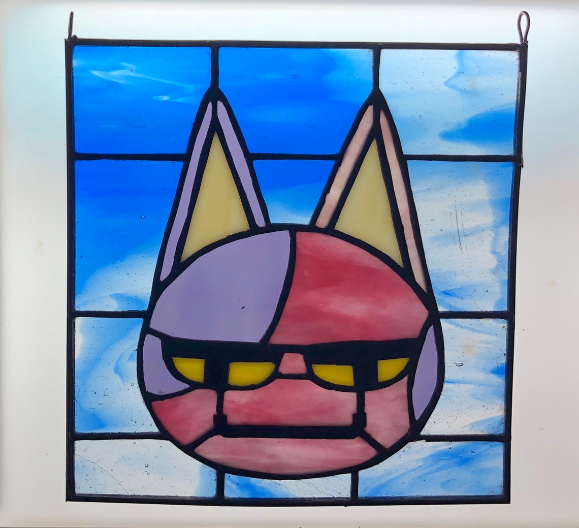 Bob Stained Glass From Animal Crossing ACNH Fan Art Hanging Etsy