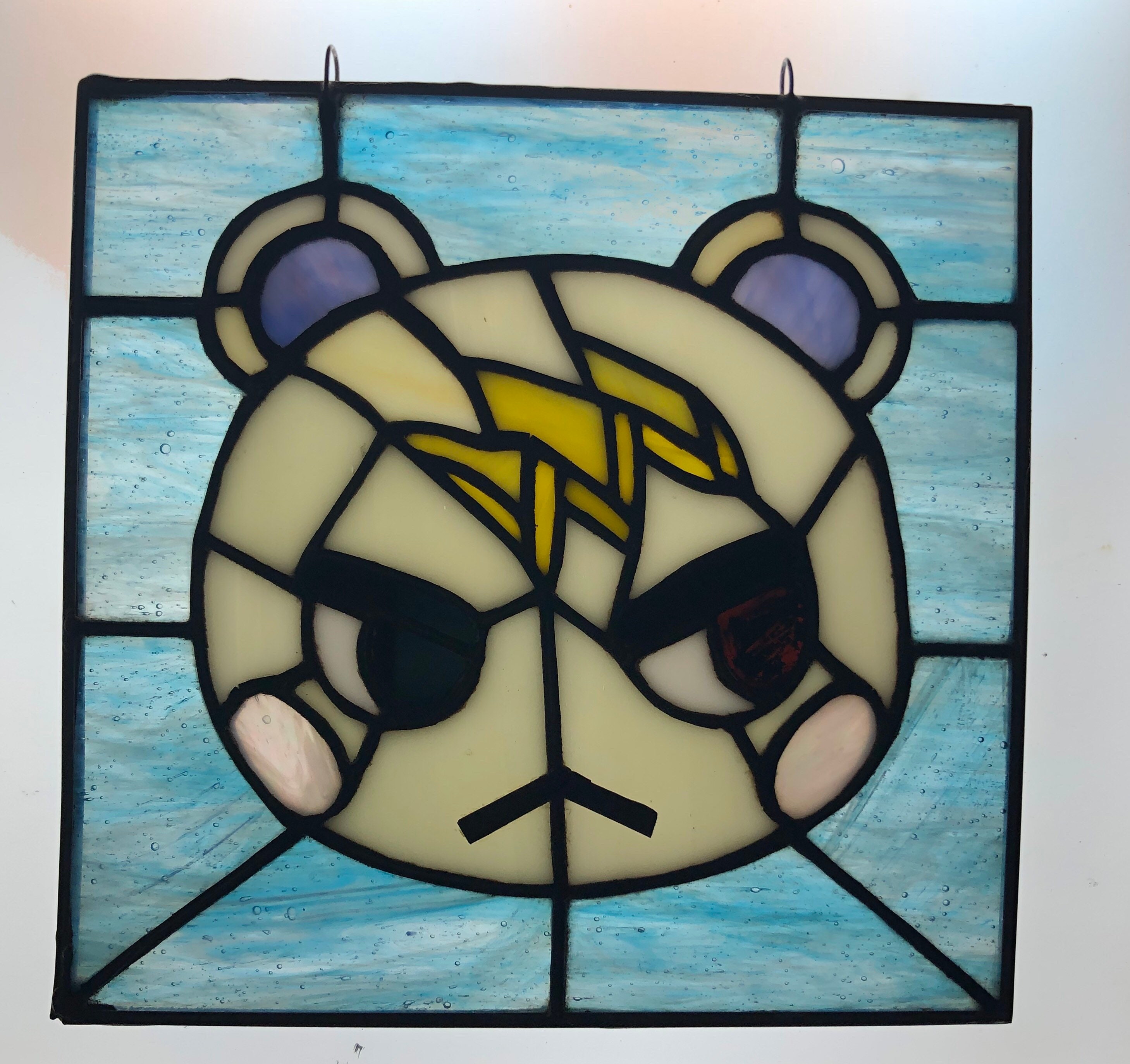 Marshall stained glass panel from animal crossing ACNH fan art Etsy.de