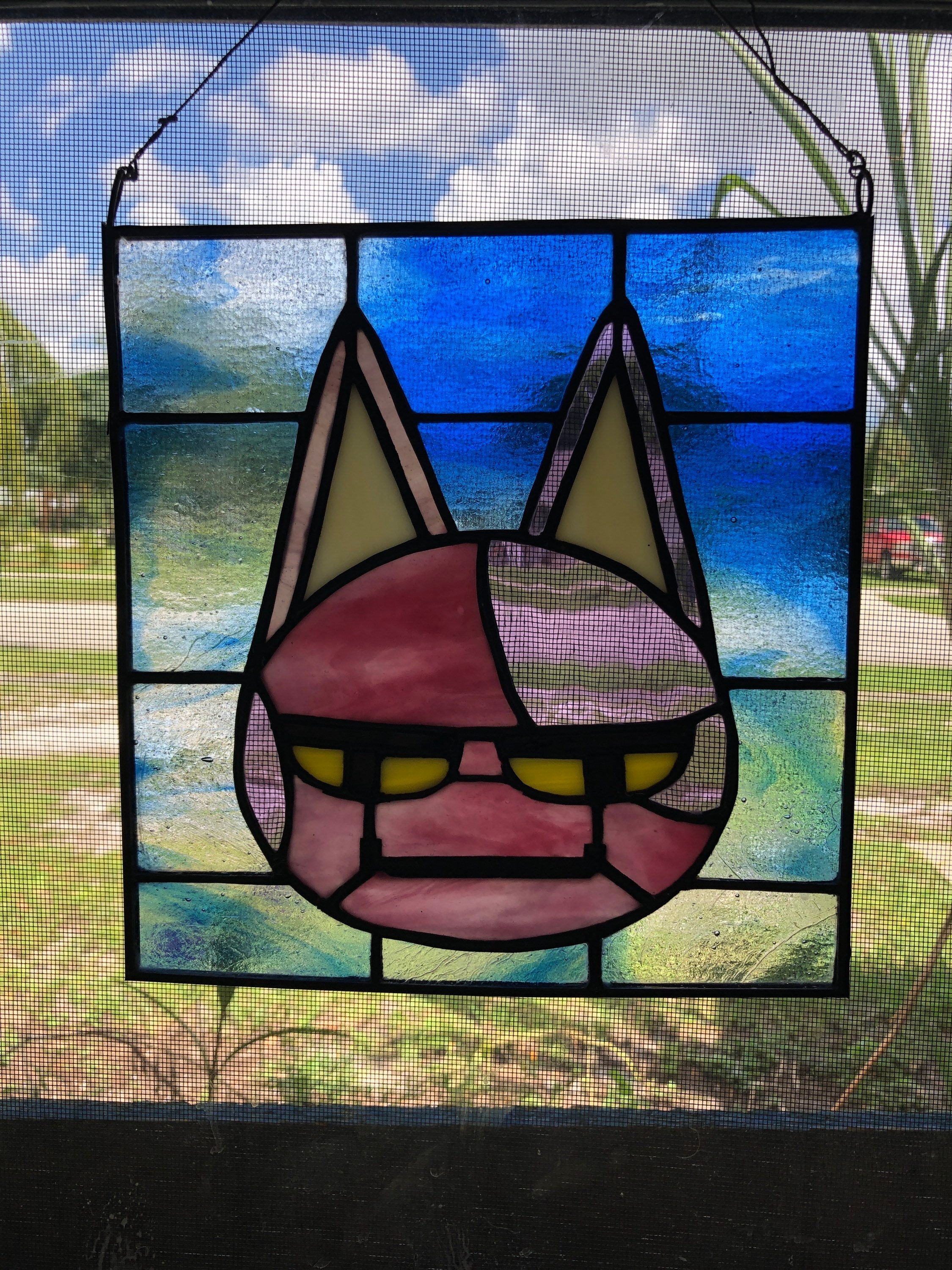 Raymond stained glass from animal crossing New Horizon ACNH fan art