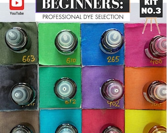 Kit de pintura em seda - Parte 3 da trilogia | Paleta do artista | Conjunto de arte DIY especializado com corantes avançados