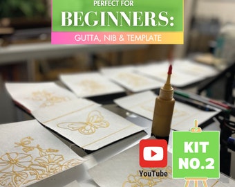 Master the Art of Gutta Outlines | Silk Painting Kit - Part 2 of the Trilogy | Advanced DIY Silk Art