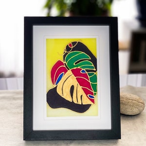Biglietti d'auguri unici in seta dipinti a mano - Formato A5, unici nel loro genere, arte moderna, design minimalisti