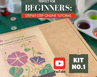 Morning Glory Silk Painting Kit - Part 1 of Trilogy | The Beginner’s Journey | DIY Art Set with Video & Offline Guides