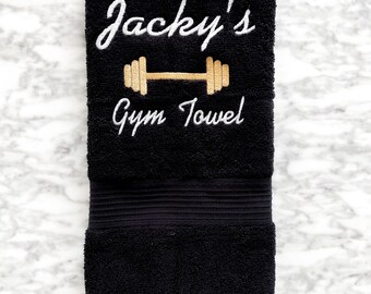 Personalized Embroidered Towel, Customized, Workout gym, Spin,Gymnastics, Weight training, fitness, Sports, Sweat Towel, Humour, Funny towel