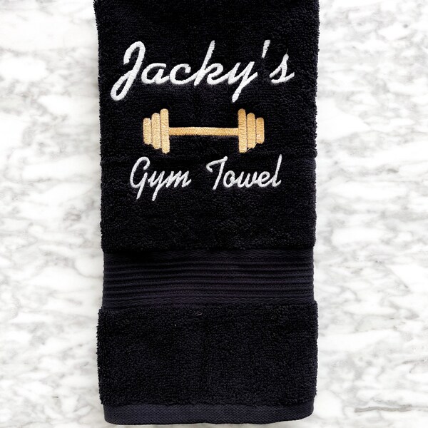 Personalized Embroidered Towel, Customized, Workout gym, Spin,Gymnastics, Weight training, fitness, Sports, Sweat Towel, Humour, Funny towel