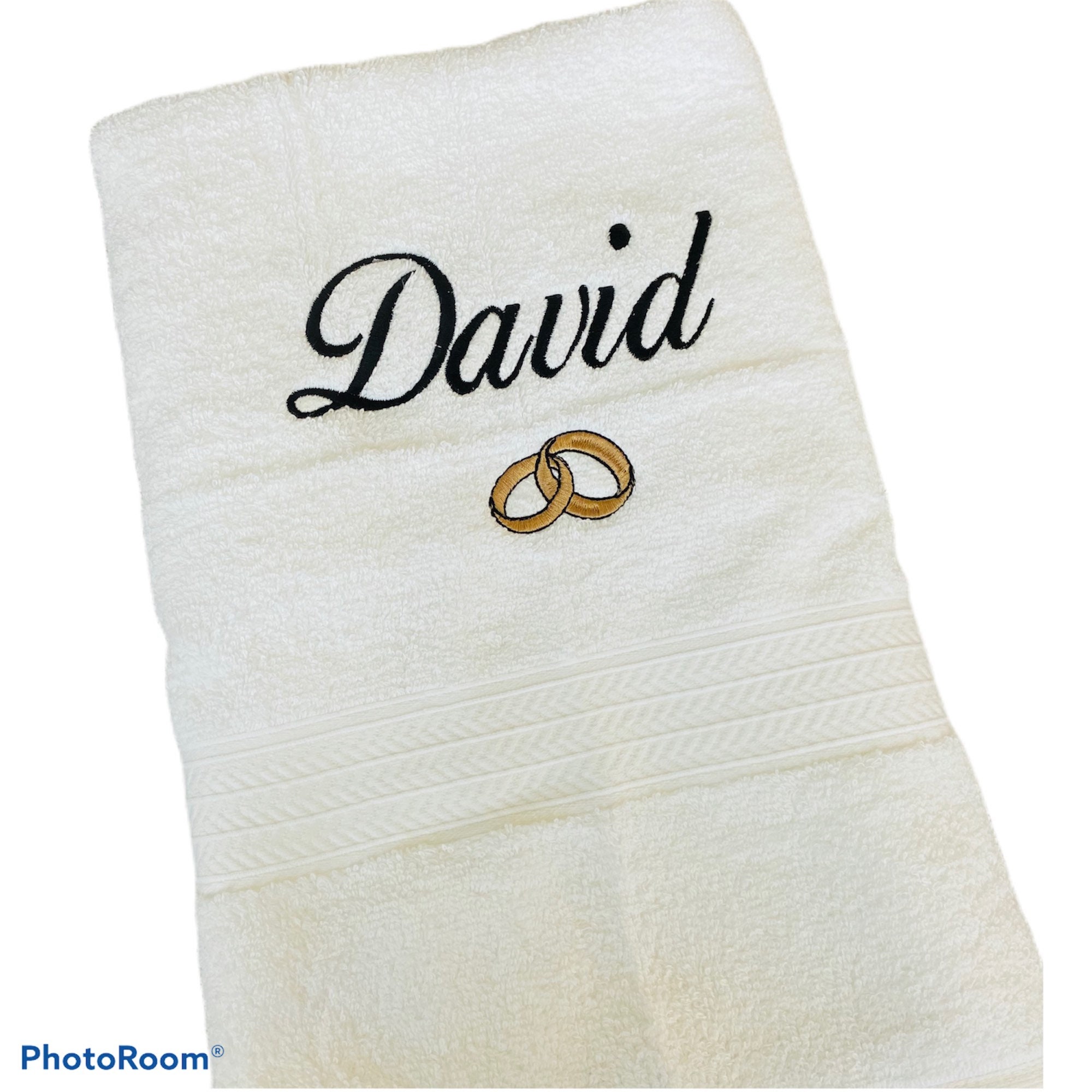 Bride&groom Monogram Bath Towel Wedding Towel Etsy UK