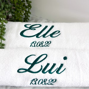 Monogrammed Bath Towel: Personalized Embroidery, 100% Cotton