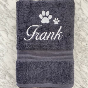 DogPaw Towel, Personalised Dog Towel, Paw design, Pet Towel, Embroidery, Dog Gift,Custom Pet Towel, Dog Towel, Personalized Dog, Animal love