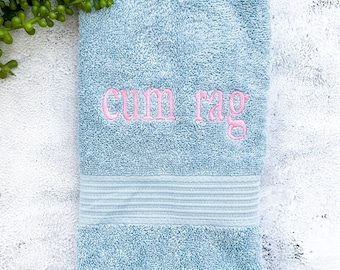 Personalized Embroidered Cotton Hand Towel, Funny Adult Gift
