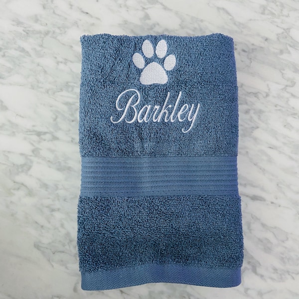 Dog Paw Towel, Personalised Dog Towel, Paw design, Pet Towel, Embroidery, Dog Gift, Custom Pet Towel, Dog Towel, Personalized Dog