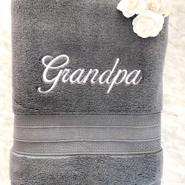 bath Towel, Monogram your Name,Embroidery,Bath Decoration,Xmas gift for grandparents , Personalized Gift,wedding Gift,Christmas gift for her