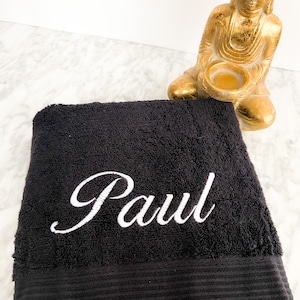 Embroidered Bath Towel: Personalized 100% Cotton Monogram Gift