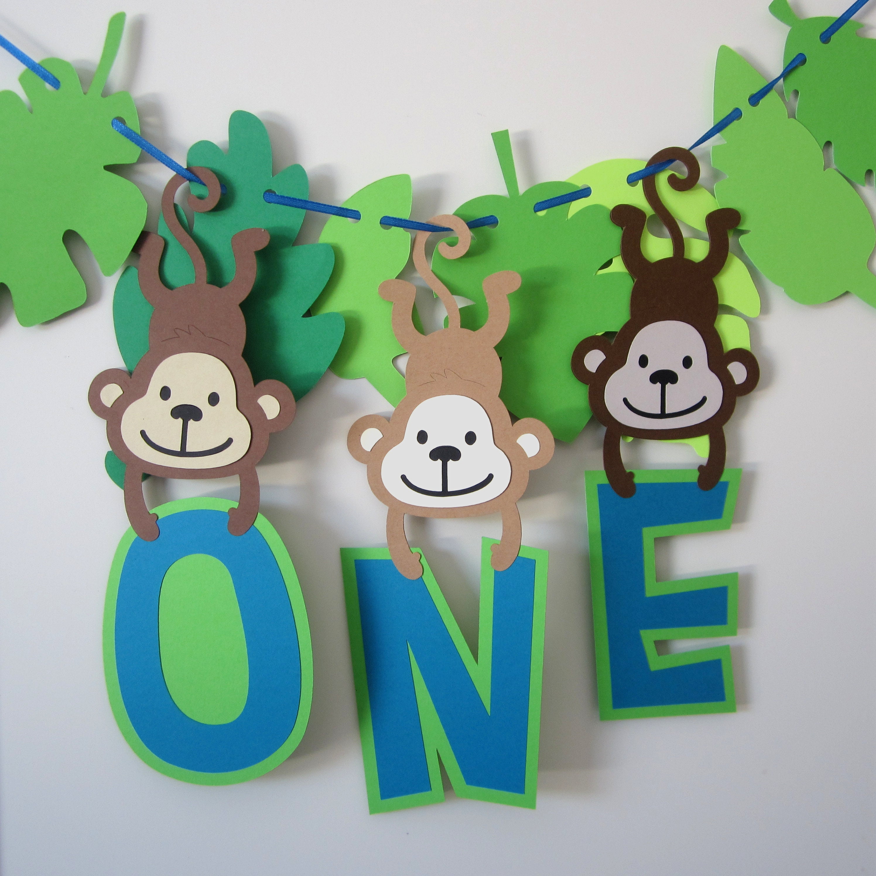 Monkey theme baby's 1st birthday monkey party decor Etsy