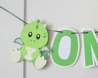 Baby dragon, High chair banner, baby's 1st birthday, party decoration, dragon theme decor