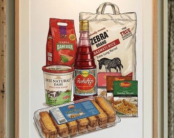 South Asian Grocery Favorites Art Print