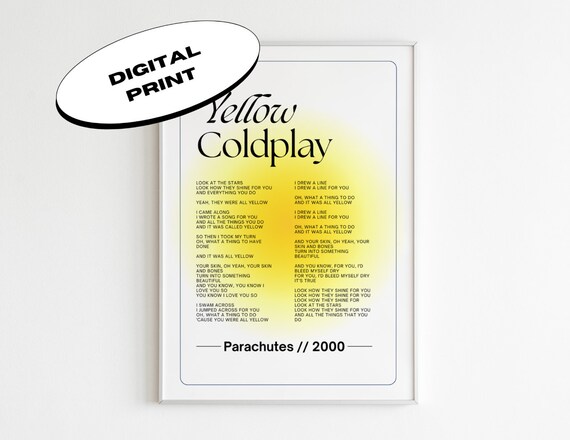 Coldplay Lyrics Gifts & Merchandise for Sale