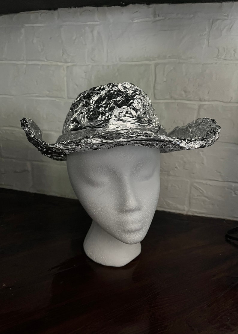 Cowboy style tin foil hat ladies or men image 1