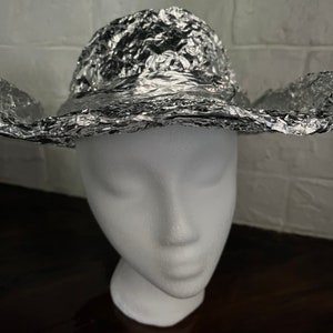 Cowboy style tin foil hat ladies or men image 3