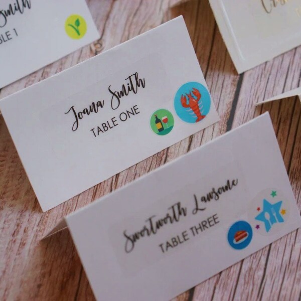 meal stickers, meal choice sticker, Wedding place card sticker, Menu sticker, menu selection, Meal Indicator, Meal Labels, Food sticker