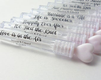 Etiquetas de tubo de burbuja de boda, etiquetas de boda personalizadas, pegatinas de boda personalizadas, etiqueta de varita de burbuja transparente, etiqueta de boda de burbujas, fiesta de burbujas
