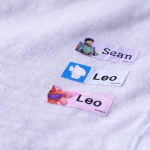 Disney Big Hero 6 Iron on name Labels, fabric name labels, custom Fabric labels, clothing name stickers, Fabric Iron-on Labels MEDIUM image 1