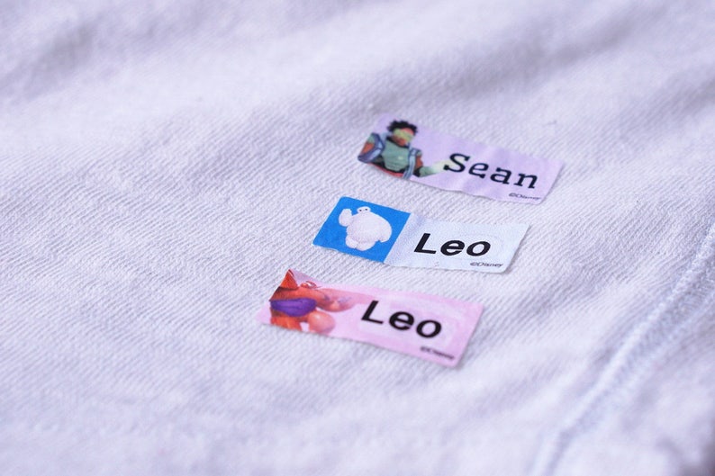 Disney Big Hero 6 Iron on name Labels, fabric name labels, custom Fabric labels, clothing name stickers, Fabric Iron-on Labels MEDIUM image 1