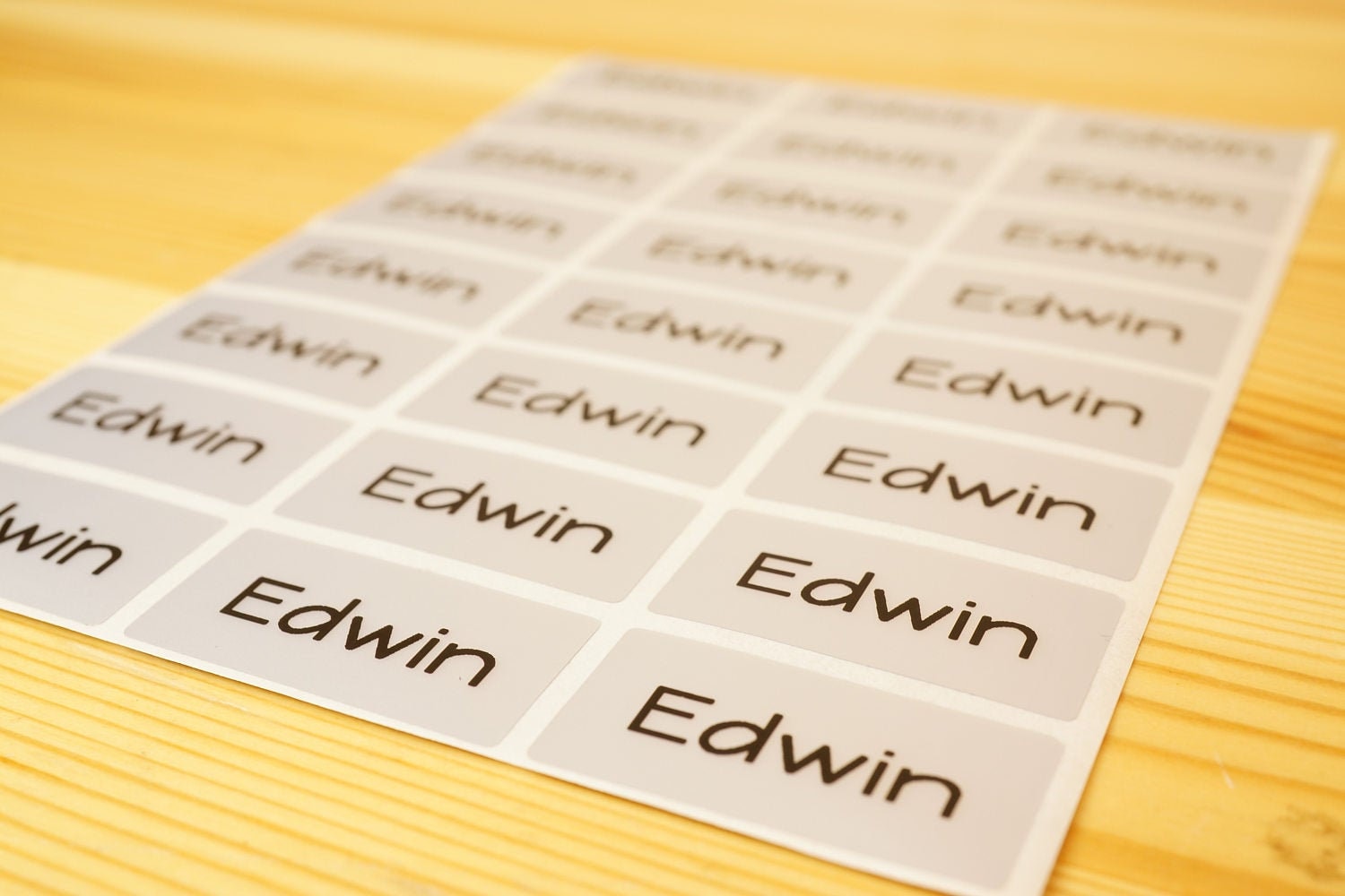 Personalized Waterproof Name Labels Name Stickers Silver for Etsy