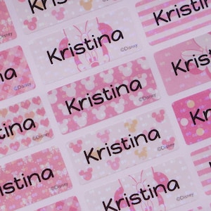 Waterproof Name Labels,Minnie Mouse,Custom Name Labels | Personalized Labels | Custom Labels | Disney Name Labels | Name Stickers LARGE