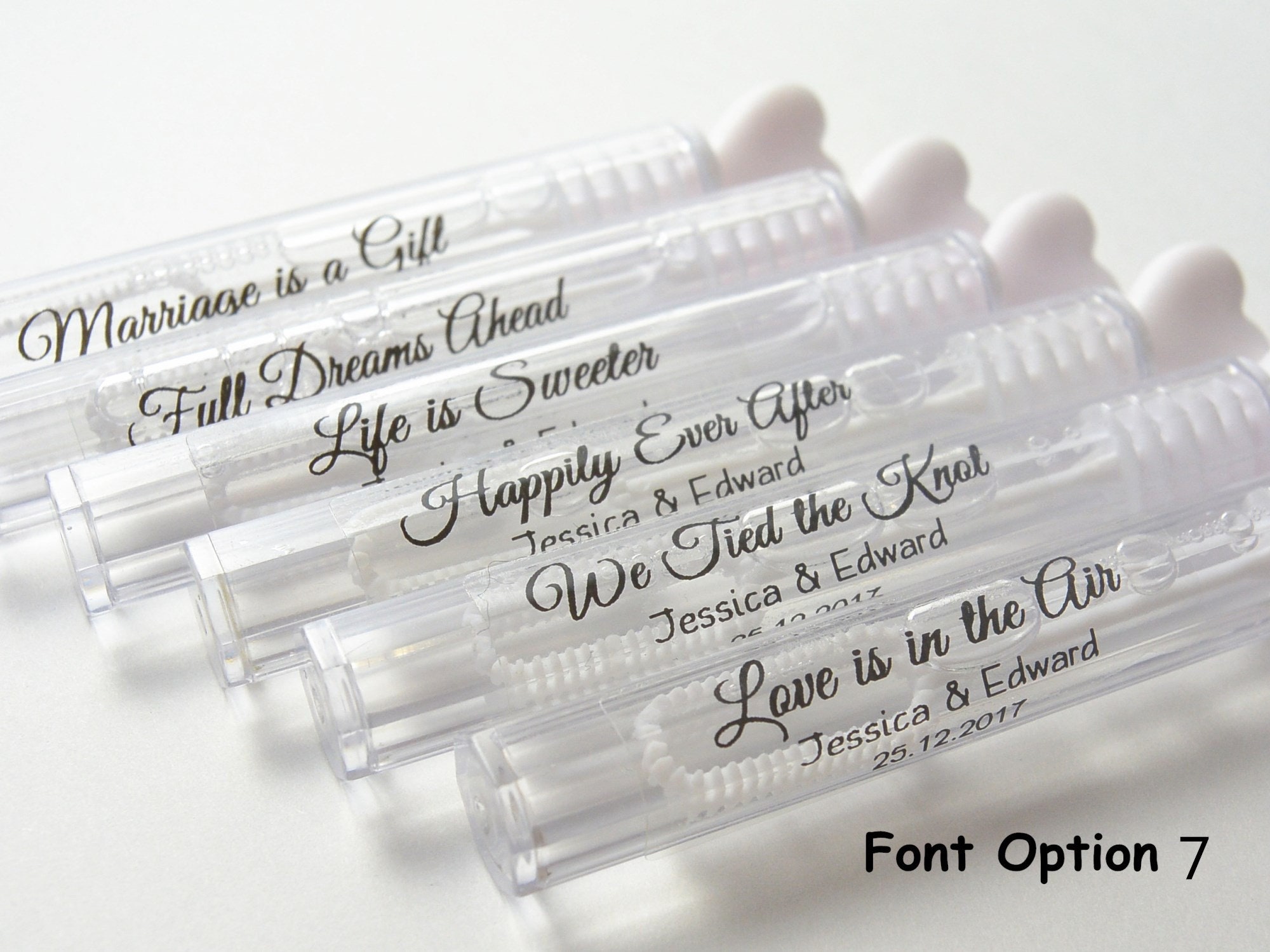 Wedding Bubble Tube Labels Personalized Wedding Etsy