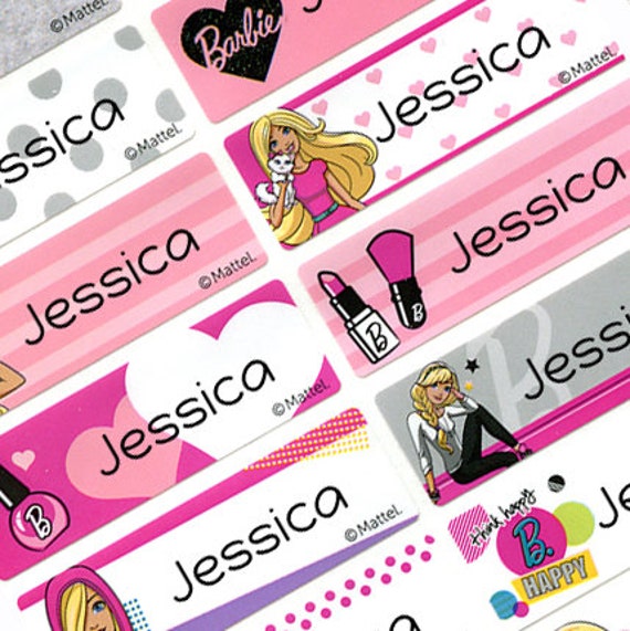 Printable Barbie Name Tag