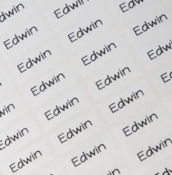 personalized waterproof dishwasher safe stick on labels personalized Sticker custom MEDIUM SILVER HOLOGRAM Name Labels Name Stickers