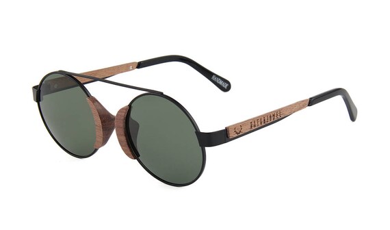 Special Handmade Polarized Wooden Metal Design Sunglasses 