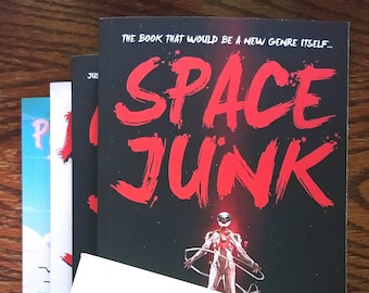 Space Junk Books 1-4 and Space Junk: Beginning no End SIGNED Paperback Books by Andrew Bixler - Sci-fi Science Fiction Novels