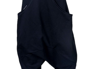 AICHI black unisex pants. Samurai style. Comfortable oversize pants. Huge pockets. Cyber punk vibe. Christmas gift