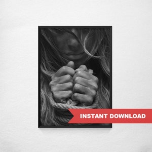 Digital Poster Photo - Digital Download Print - Instant Download - Girl Poster