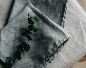 Linen Napkins, Table Linens, Washed Soft Linen Napkins available in multiple colours