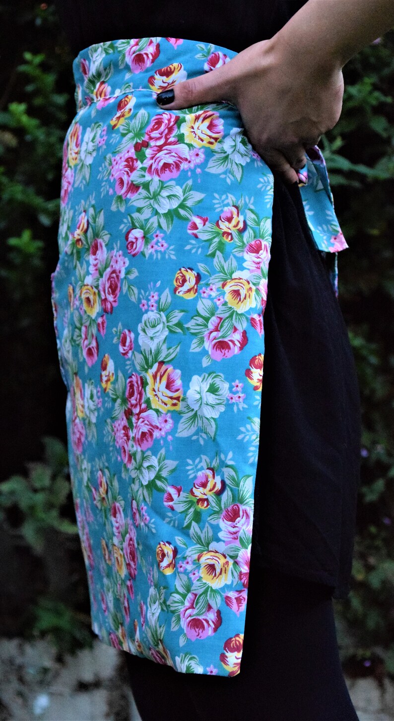 Floral Half Apron Cotton Apron Womens