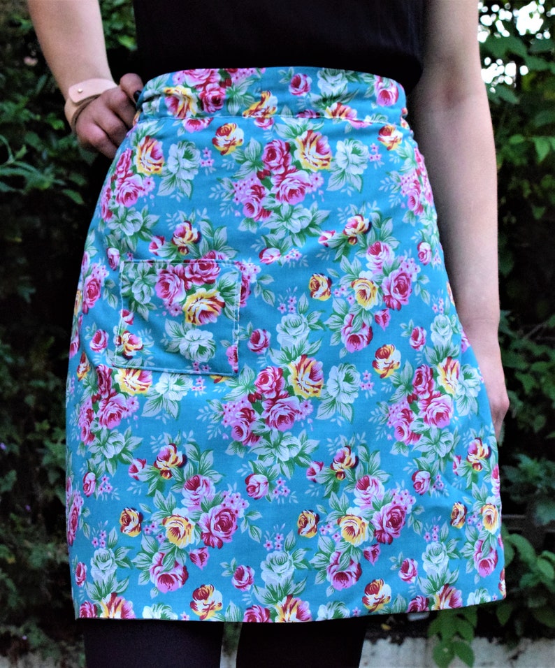 Floral Half Apron Cotton Apron Womens